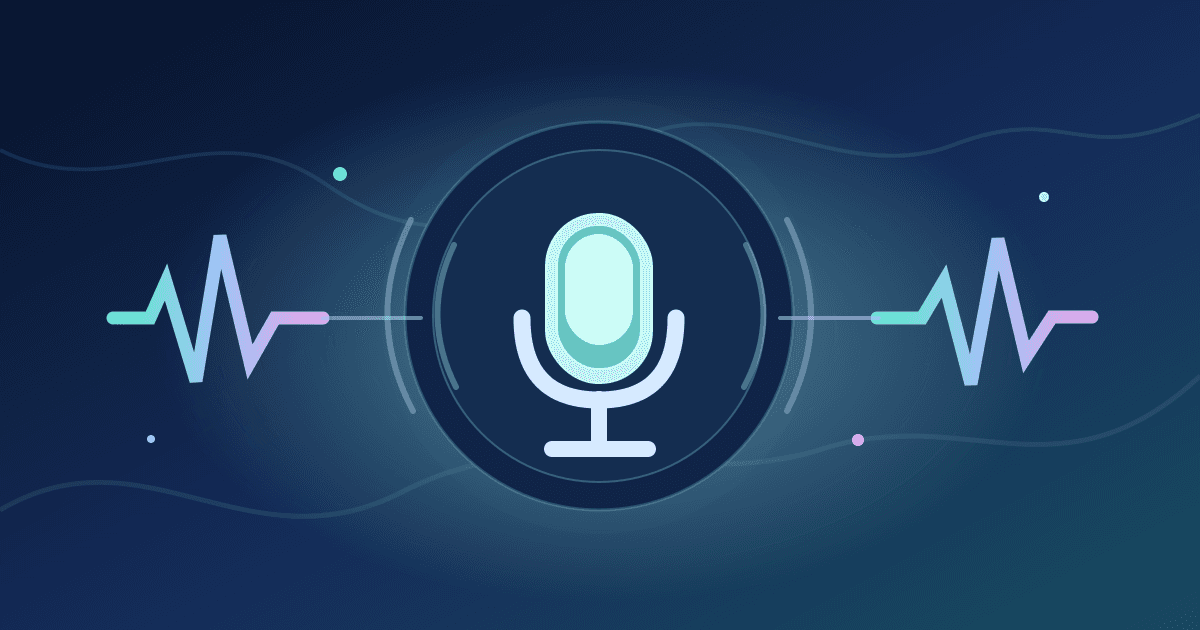 Unbranded editorial illustration of a central microphone and two simultaneous audio waveforms, symbolizing overlapping listening and speaking in a full-duplex voice system.
